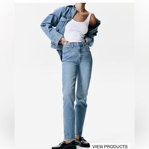 H&M Blue Straight Jeans Classic Denim